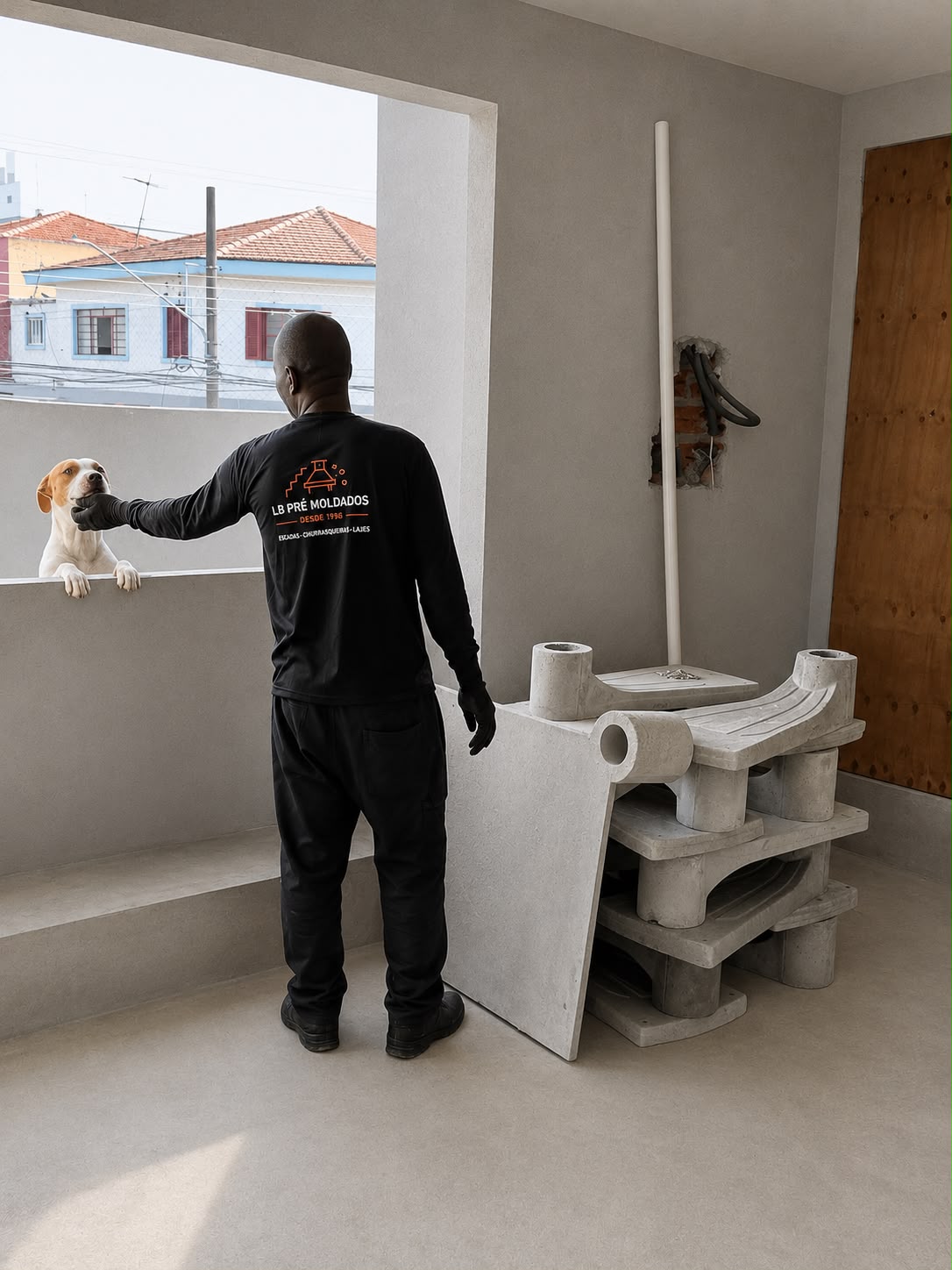Peças de concreto pré-moldado de alto padrão entregues em obra acabada